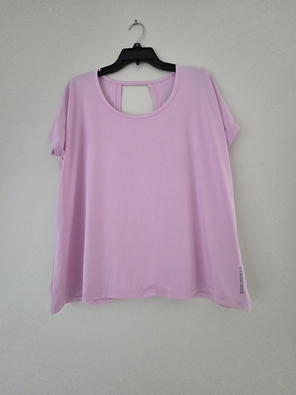 Relaxed Scoop Neck Short Sleeve Top in Light Pink